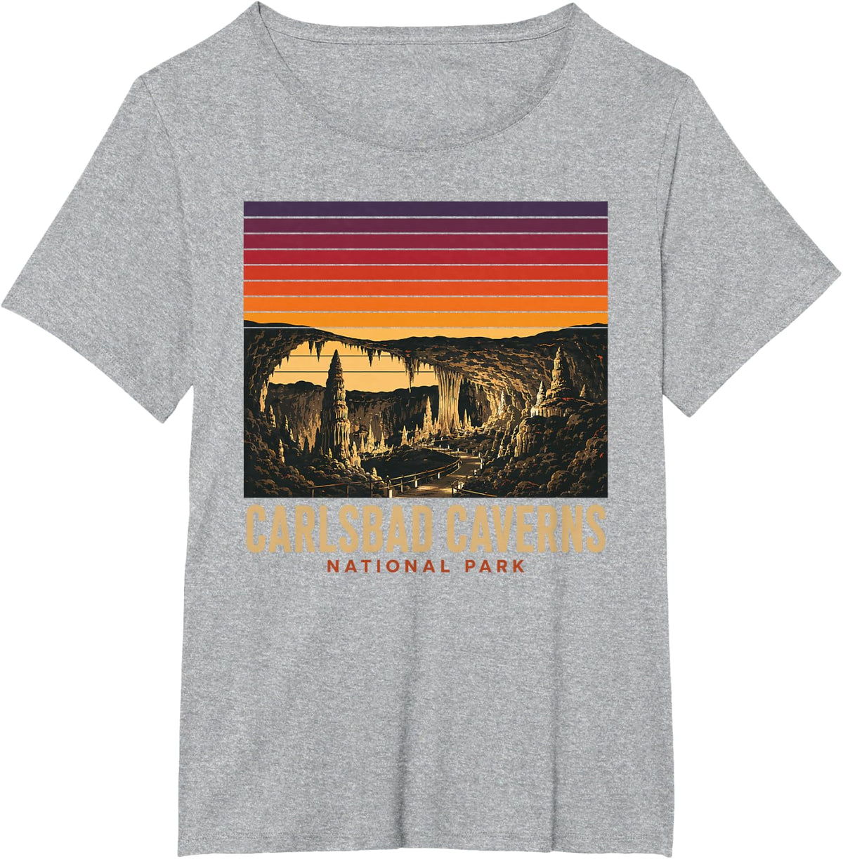 Carlsbad Caverns National Park New Mexico Cave Chihuahuan T-Shirt - Heather Grey