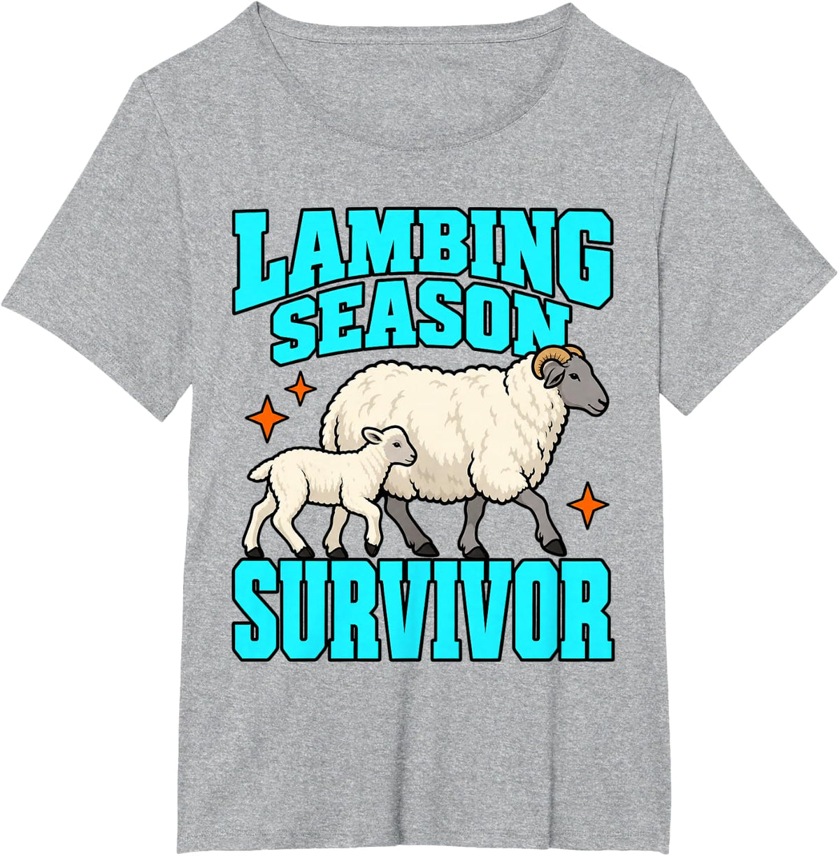Sheep Farmer Lambing Season Survivor Owner Wool Mom Life T-Shirt - Heather Grey