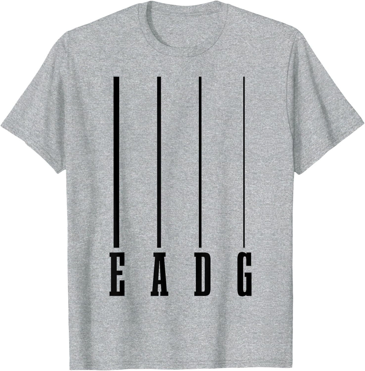 Bass Player EADG Bass Strings Guitar Bassist T-Shirt - Heather Grey