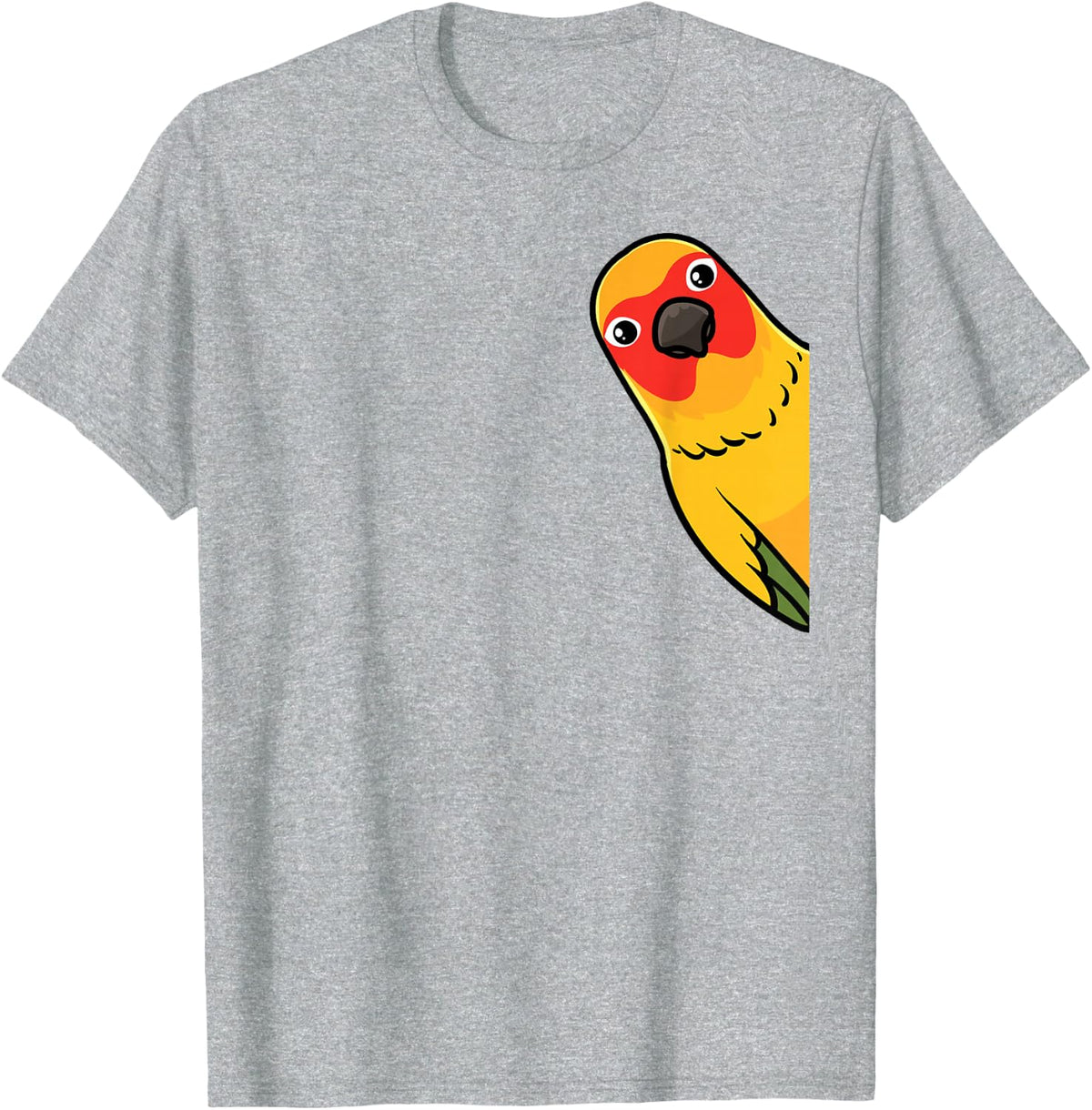 Parrot Parakeet T-Shirt - Heather Grey