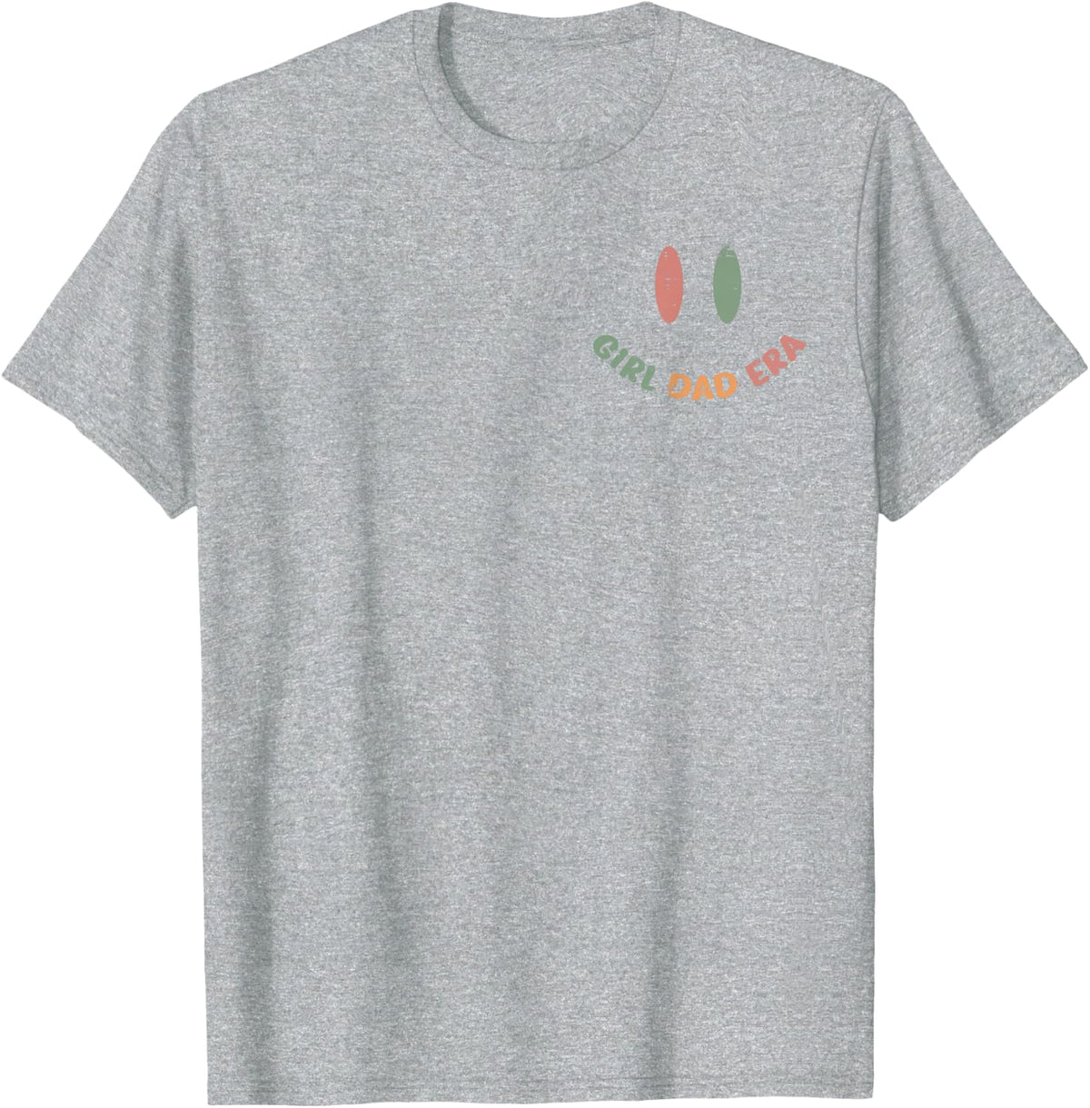 Girl Dad Era Smile Pocket Funny Fathers Day Papa Daddy Men T-Shirt - Heather Grey
