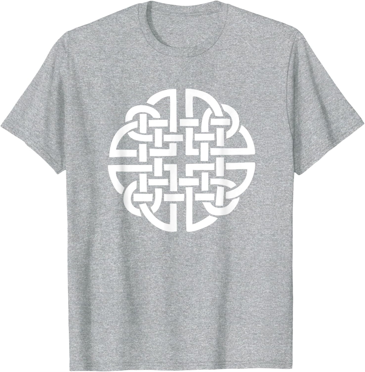Dara Celtic Knot Shirt Celtic Symbol Design White Lines T-Shirt - Heather Grey