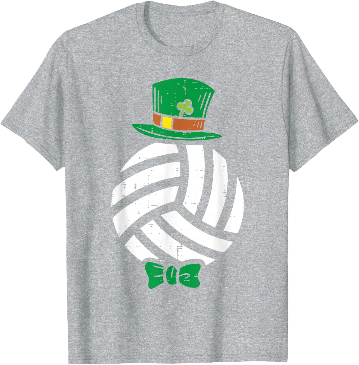 Leprechaun Volleyball St Patricks Day Sports Player Gift T-Shirt - Heather Grey
