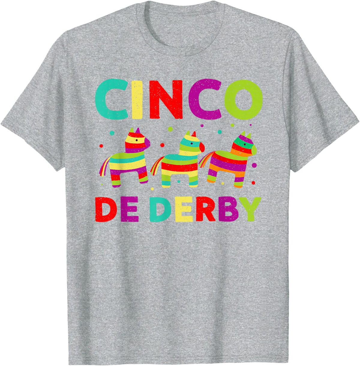 Funny Horse Racing Vintage Cinco De Derby KY Derby Horse T-Shirt - Heather Grey