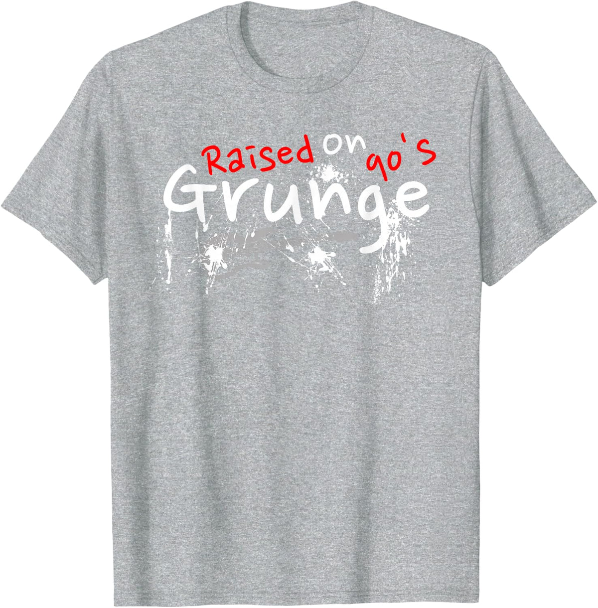 Raised On 90's Grunge Rock Music Lover T-Shirt - Heather Grey