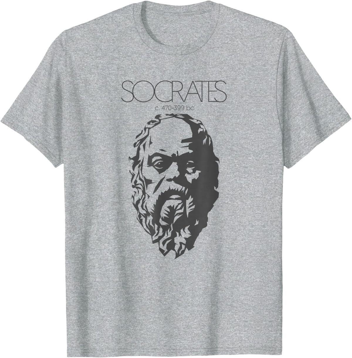 Socrates Ancient Greek Philosopher T-Shirt T-Shirt - Heather Grey