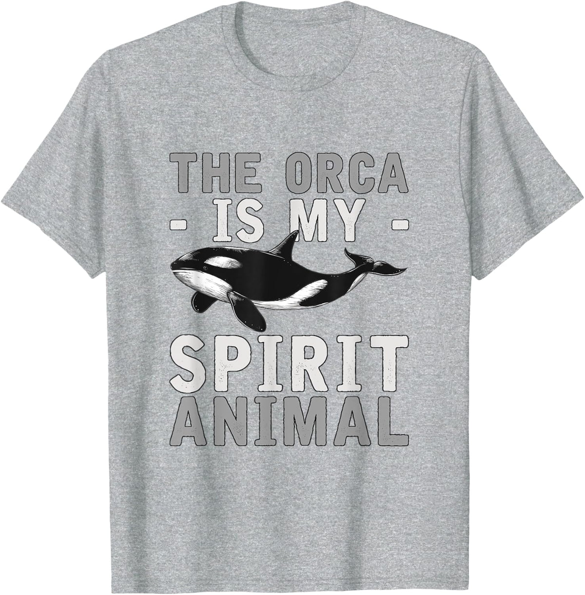 Spirit Animal Ocra Gift Killer Whale T-Shirt - Heather Grey