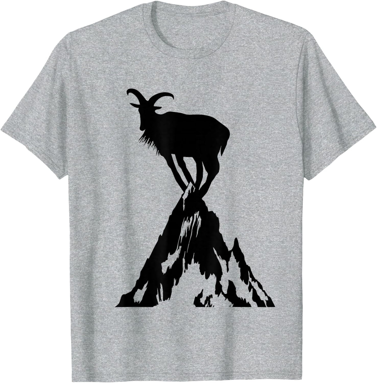 King of the Mountain Goat Tee Shirt T-Shirt - Heather Grey