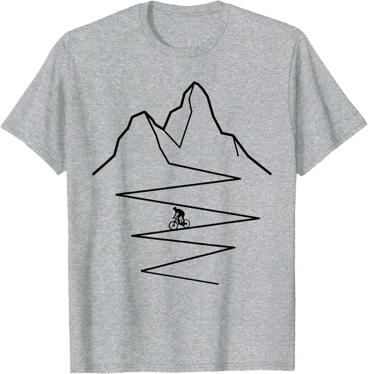 Mountain Bike Shirt Biking Biker Apparel Tee Gift T-Shirt - Heather Grey