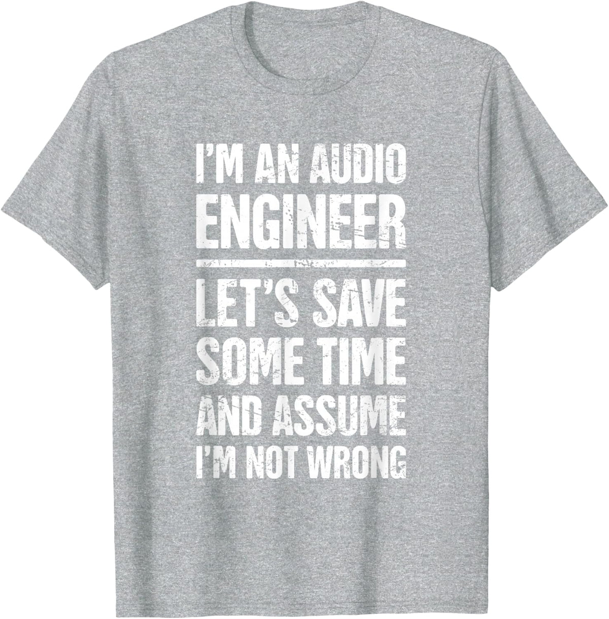 Sound Engineer / Worried Funny Sound Guy T-Shirt - Heather Grey