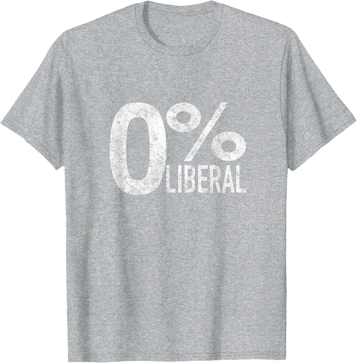 Conservative By Design Tee Company Anti Liberal Democrat Zero Percent Liberal Pro Trump T-Shirt, Men's Unisex Adult Black