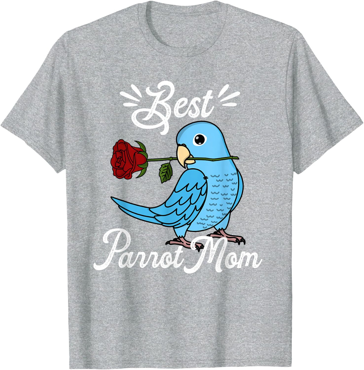 Best Parrot Mom I Blue Parrotlet T-Shirt - Heather Grey