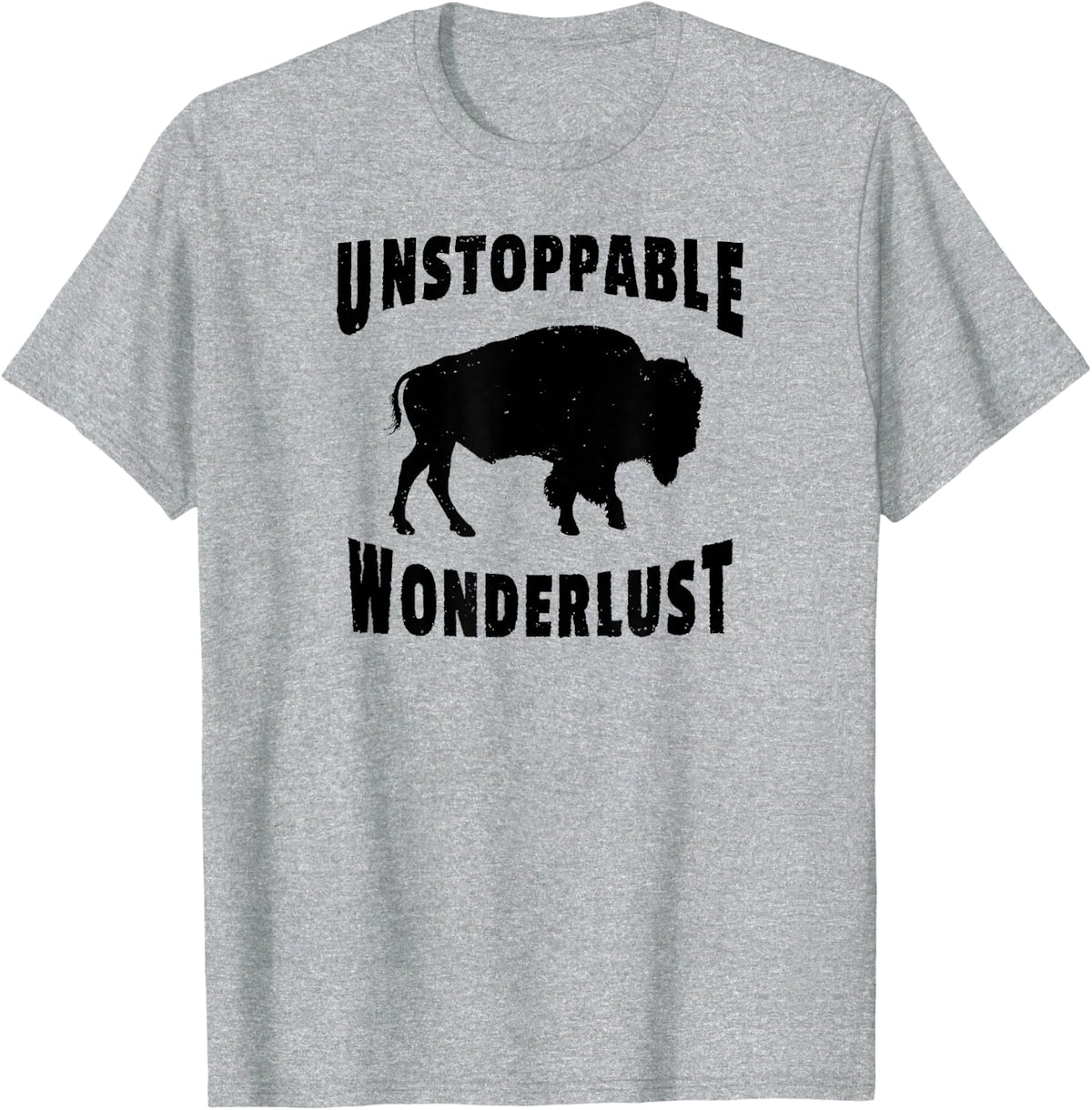 Native Wildlife National Park Bison Wyoming American Buffalo T-Shirt - Heather Grey