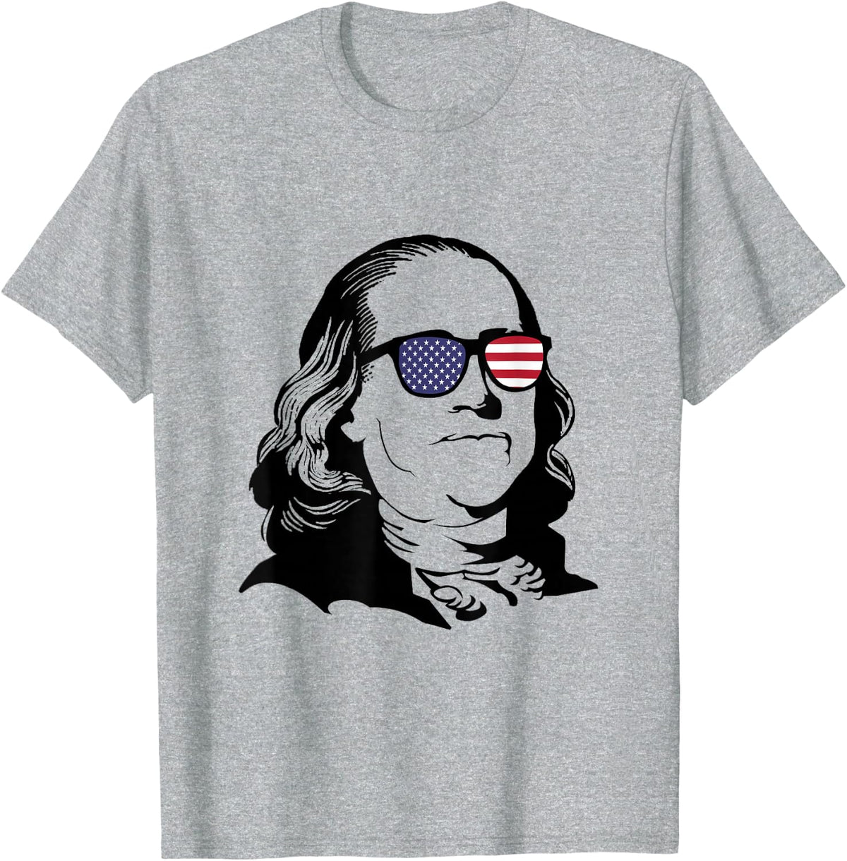 Ben Franklin T-Shirt USA 4th of July Men Women Kids T-Shirt - Heather Grey