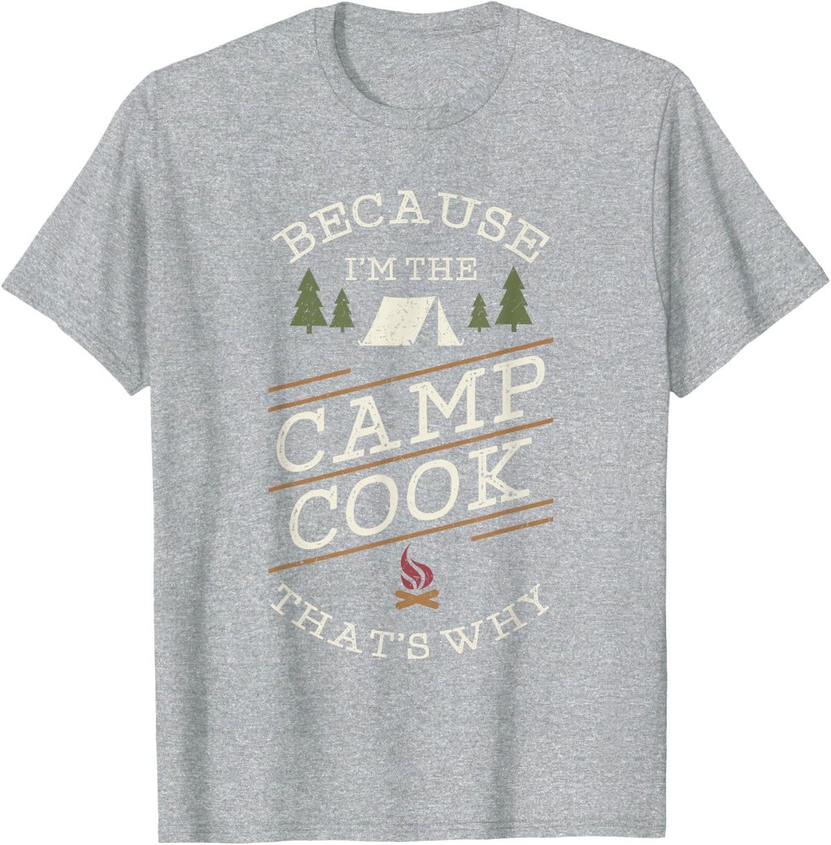 Camping Gift Product Camp Cook RV And Camper T-Shirt - Heather Grey