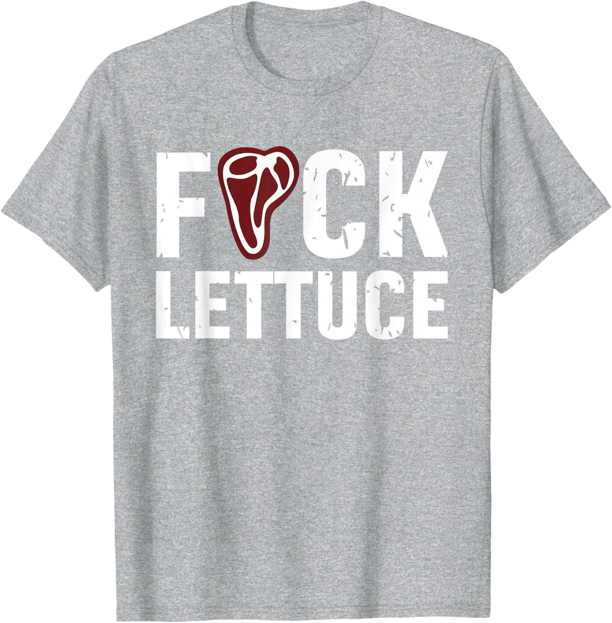 Funny Fck Lettuce Apparel T-Shirt - Heather Grey