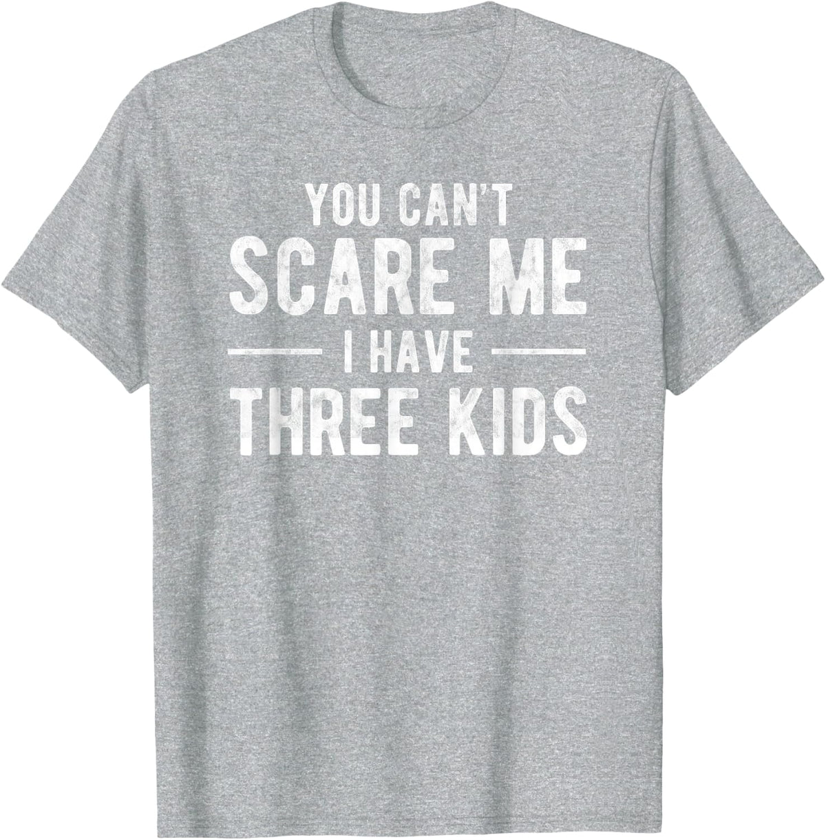 Dad of Three Kids Shirt Funny Father's Day Gift T-Shirt T-Shirt - Heather Grey