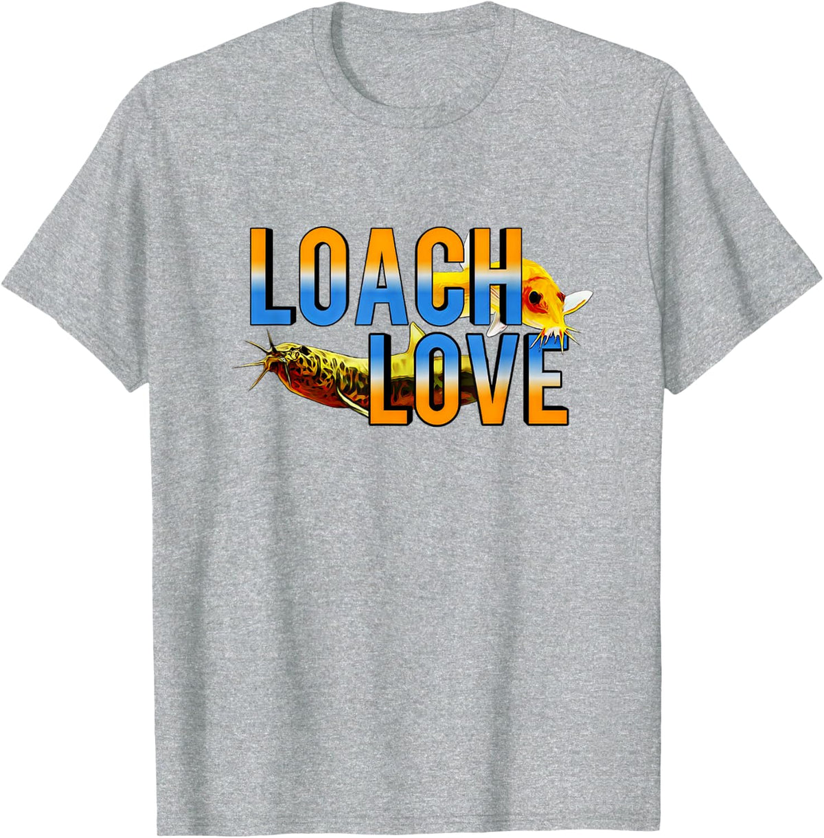 Dojo Loach Weather Loach Love Aquarium Loaches Gift T-Shirt - Heather Grey