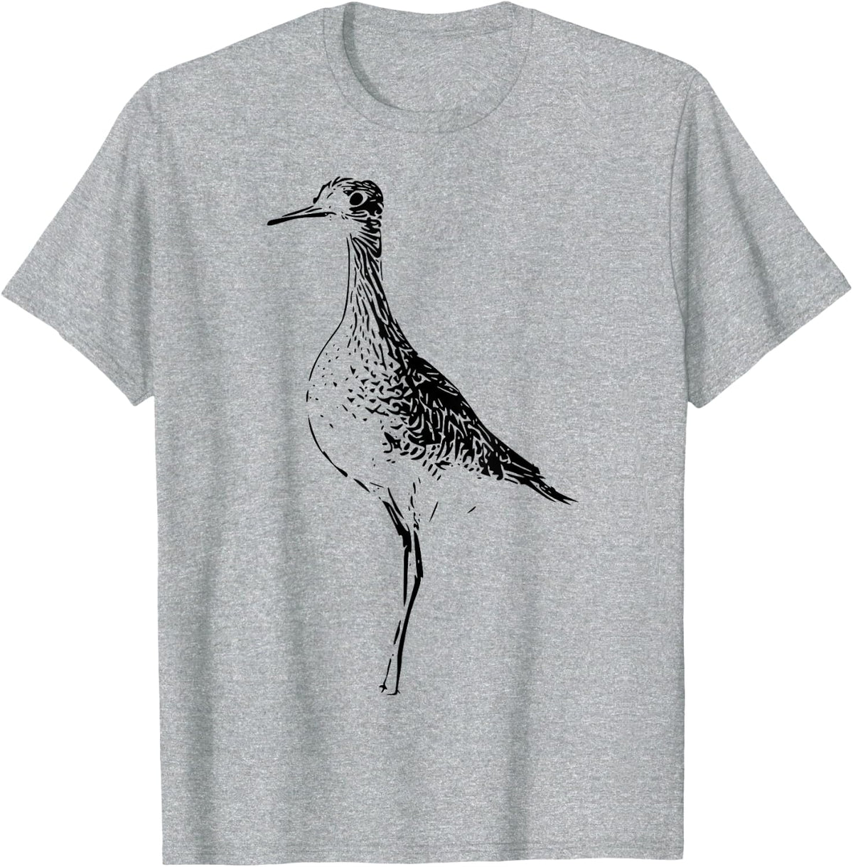 Minimalist Upland Sandpiper T-Shirt T-Shirt - Heather Grey