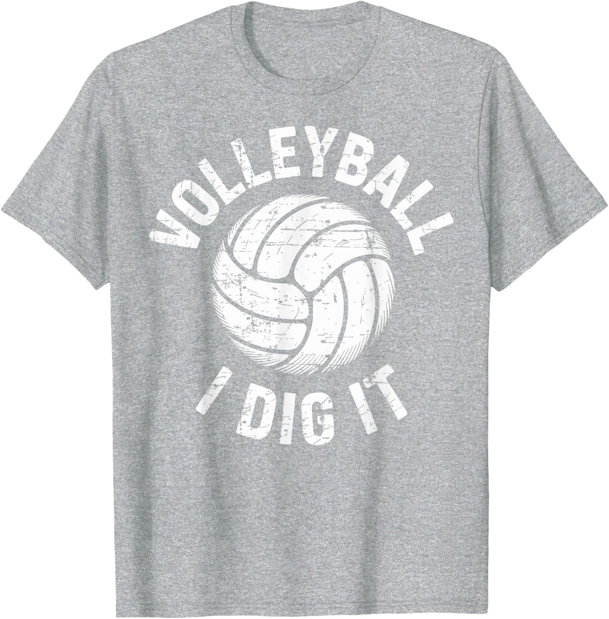 Funny Vintage Tee Volleyball Player I Dig It Fan T-Shirt - Heather Grey