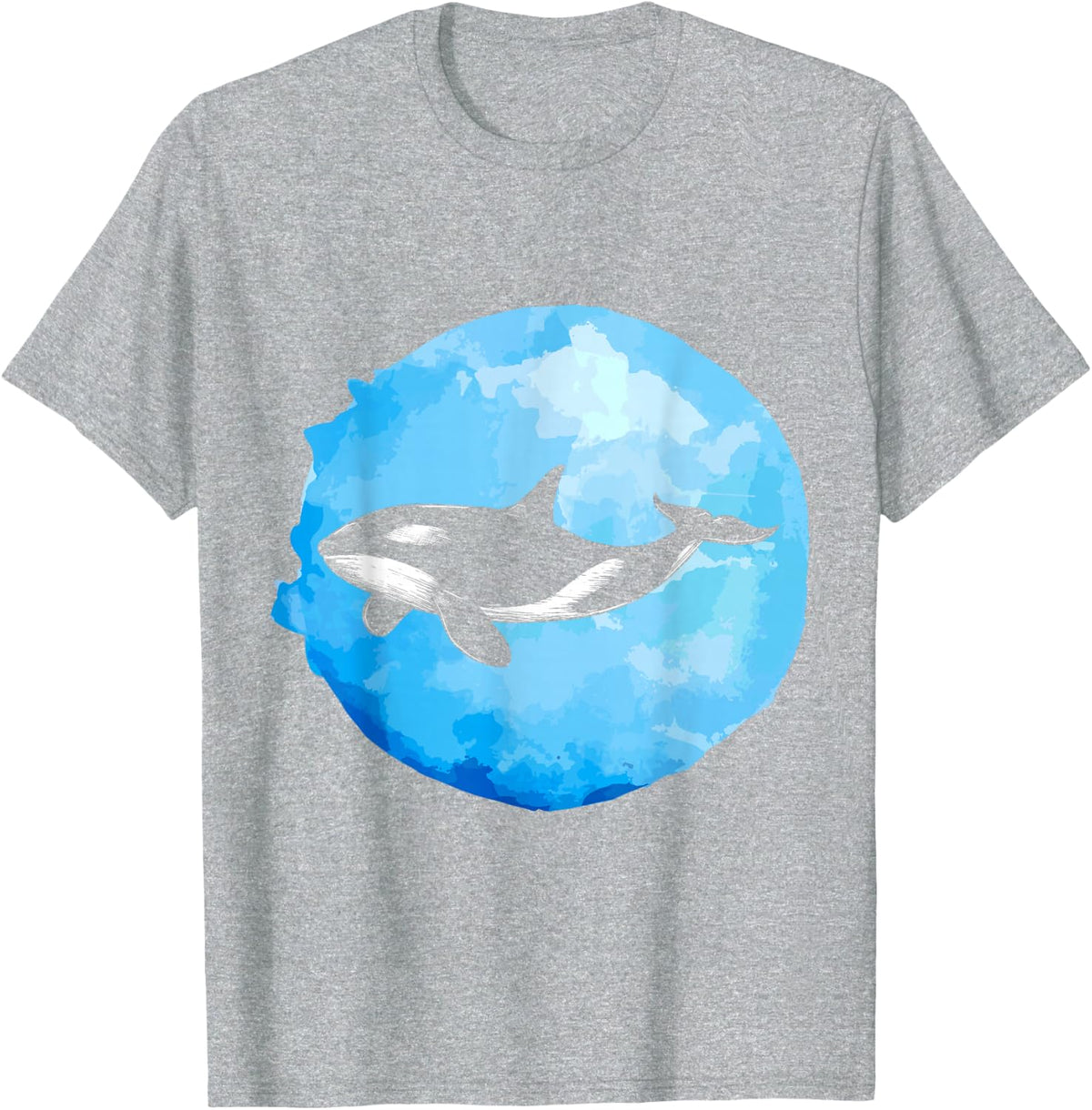 Killer Whale Orca T-Shirt - Heather Grey