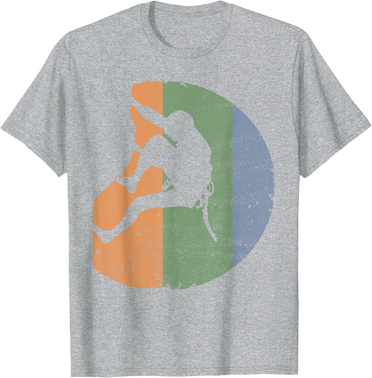 Rock Climbing Vintage Climber - Outdoor Gear T-Shirt - Heather Grey