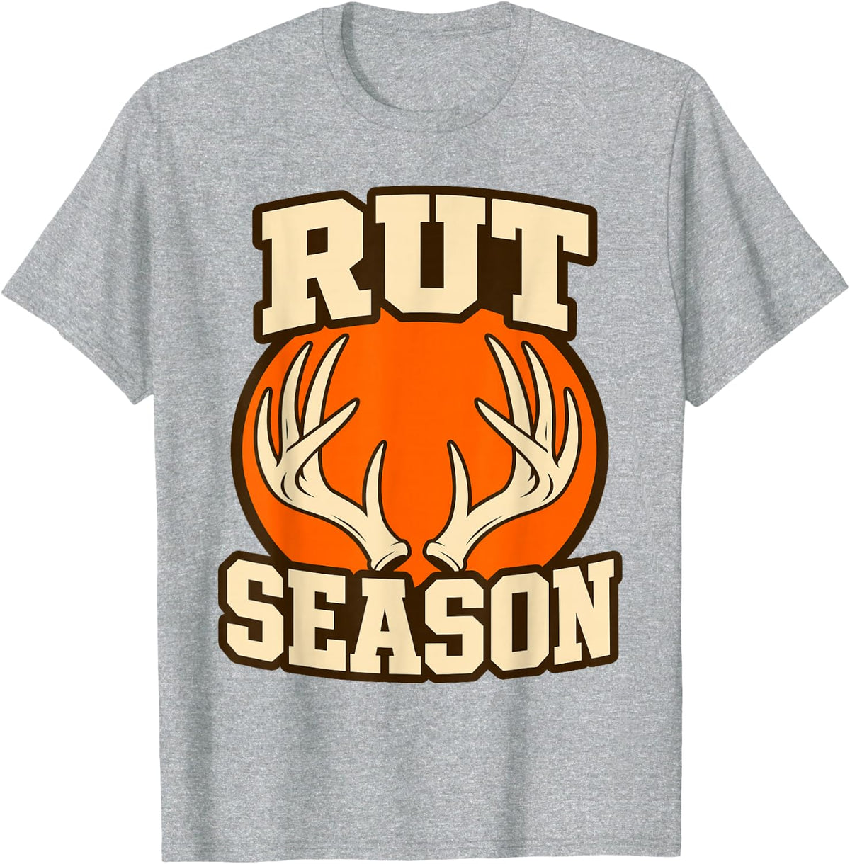 Rut Season Deer Antlers Whitetail T-Shirt - Heather Grey