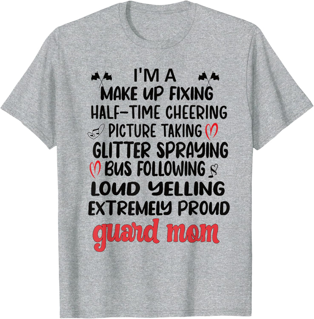Funny Guard Mom Of A Color Guard Member Mother T-Shirt - Heather Grey