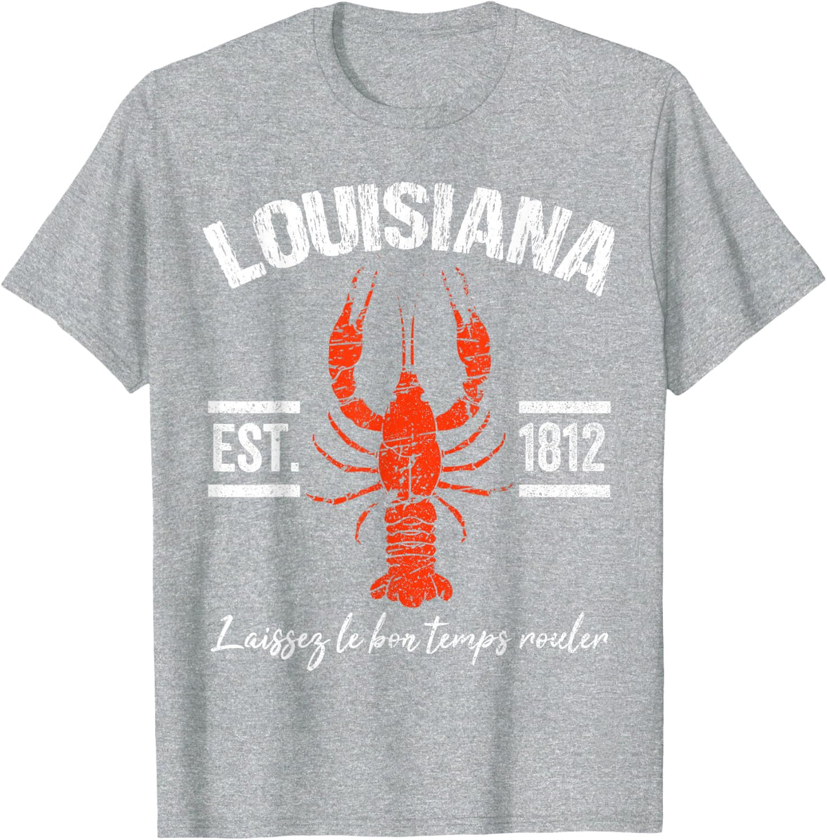 Mardi Gras Louisiana Crawfish Tee New Orleans Men Women Gift T-Shirt - Heather Grey