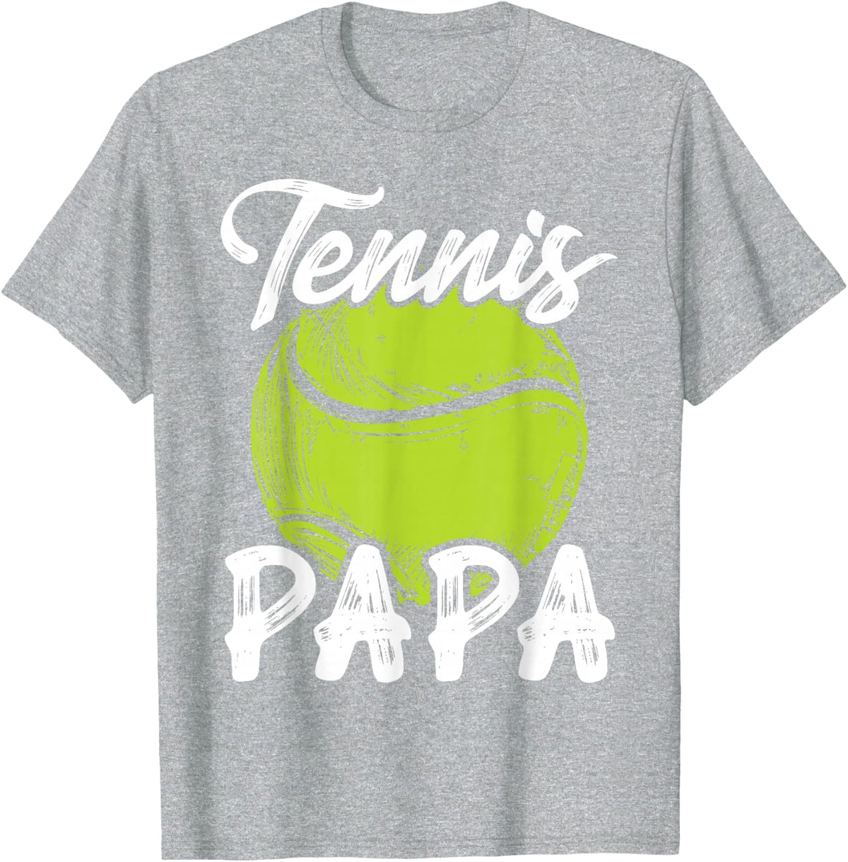 Tennis Papa Men Family Matching Set Tennis Ball Player Dad T-Shirt - Heather Grey
