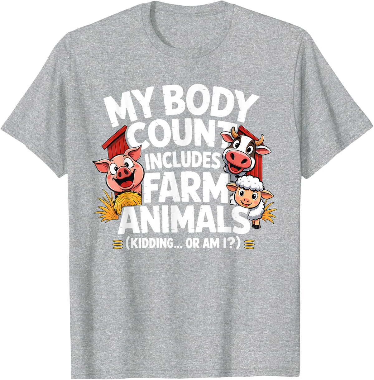 Tee T-Shirt for Country Humor - Heather Grey