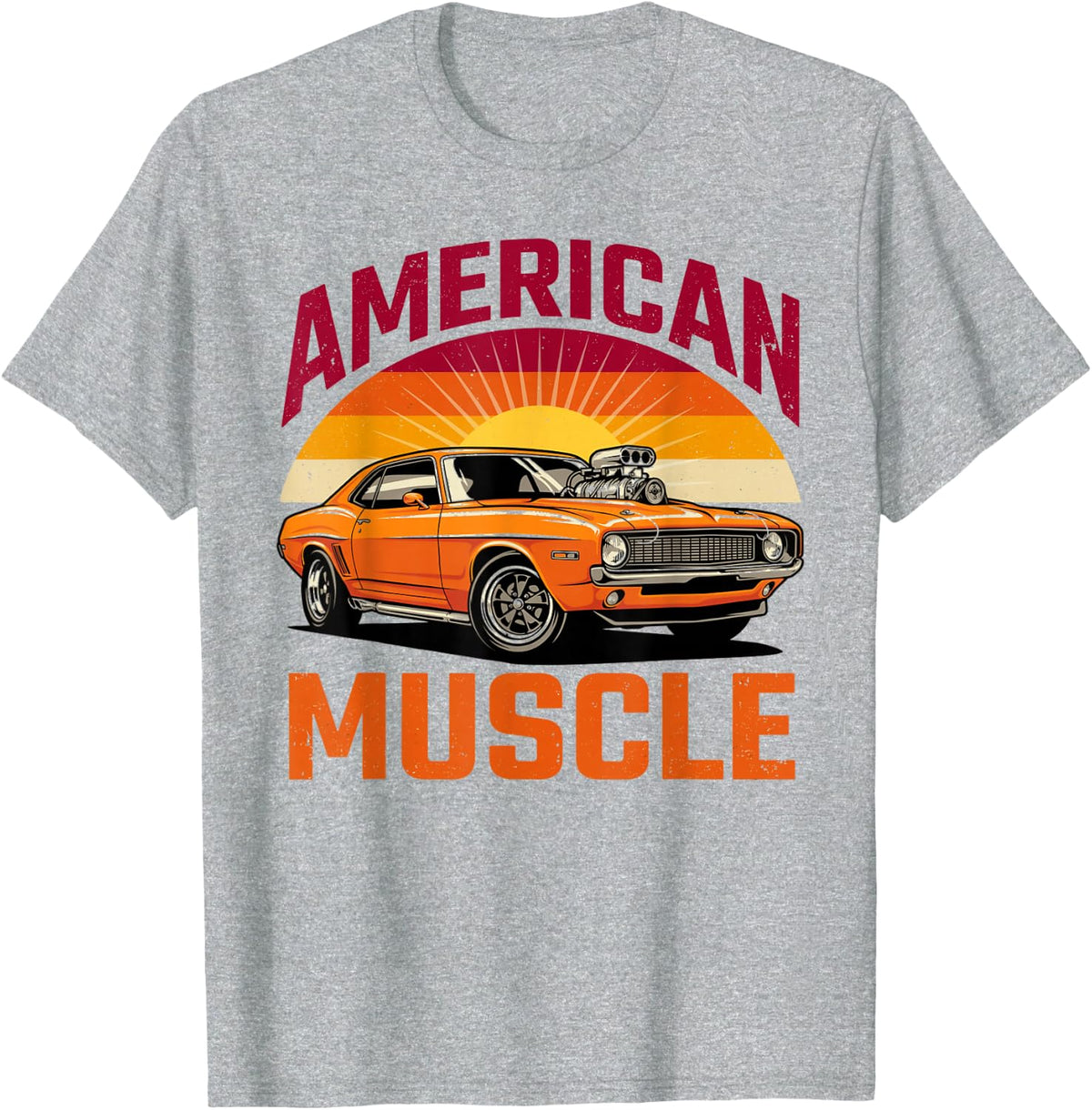 Fast Racing Cars Gearheads American Classic T-Shirt - Heather Grey