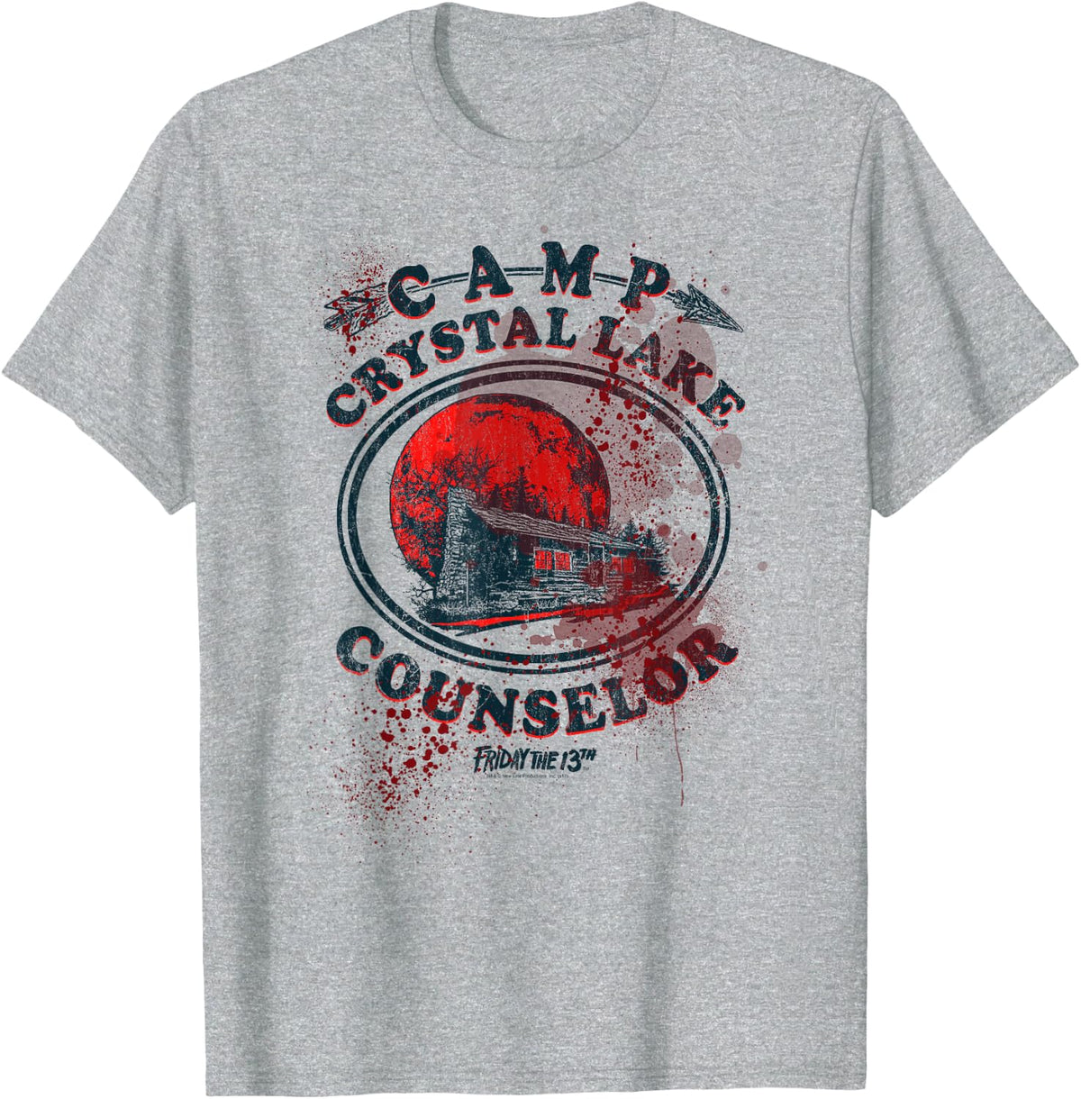 Friday the 13th Camp Counselor Victim T-Shirt - Heather Grey