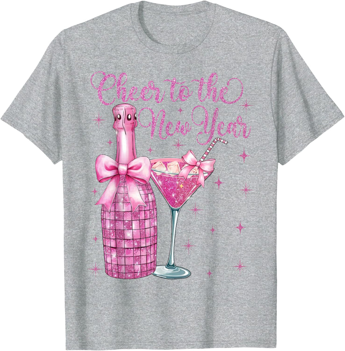 Cheer to The New Year Happy New Year 2026 Party T-Shirt - Heather Grey